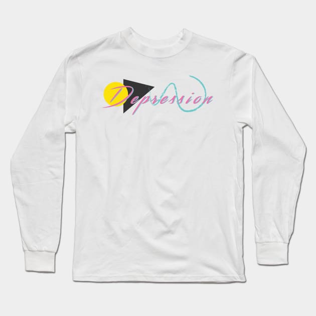 Depression Long Sleeve T-Shirt by ScryWolf